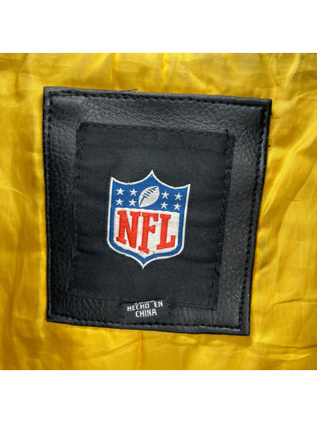 OLD・VINTAGE レザージャケット Steelers NFL レザージャケット (S) 黒