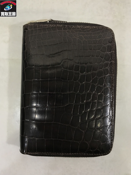 Tiffany＆Co.　クロコダイルレザー ラウンドファスナーウォレット