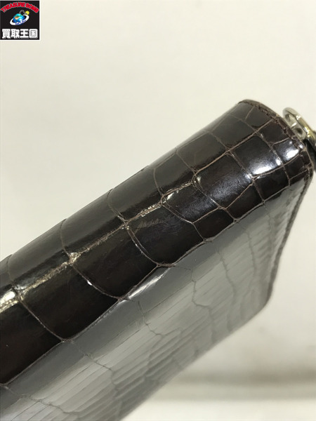 Tiffany＆Co.　クロコダイルレザー ラウンドファスナーウォレット