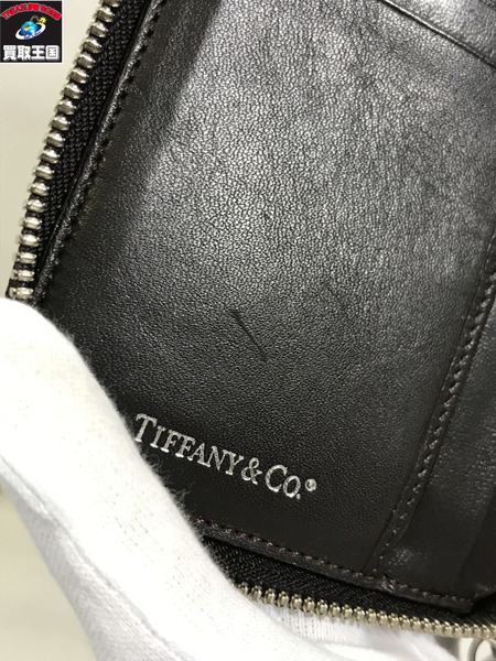 Tiffany＆Co.　クロコダイルレザー ラウンドファスナーウォレット