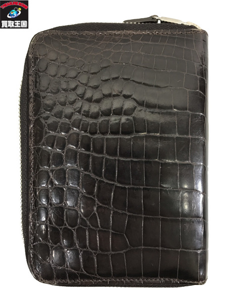 Tiffany＆Co.　クロコダイルレザー ラウンドファスナーウォレット