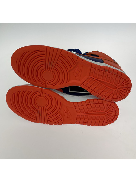 Nike Dunk High Retro Orange and Deep Royal