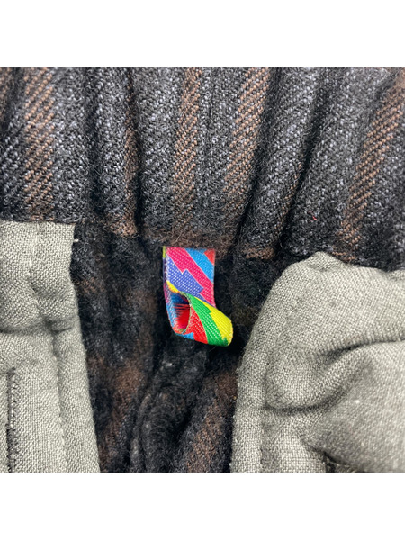 is-ness パンツ is-ness ウールタックトラウザーパンツ チェック[値下]