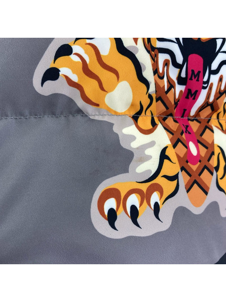 ICECREAM 虎柄 リバーシブルダウンジャケット L ブラック