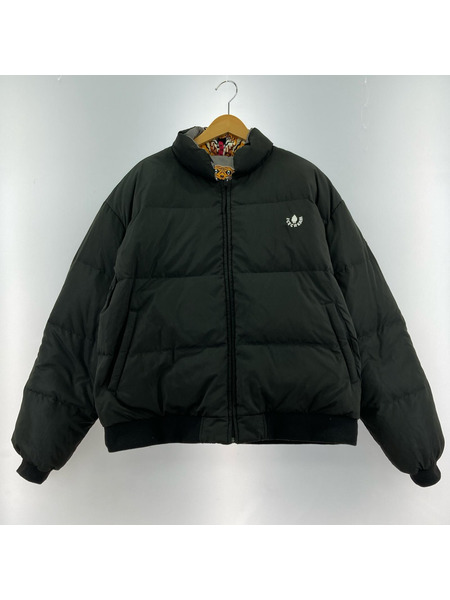 ICECREAM 虎柄 リバーシブルダウンジャケット L ブラック