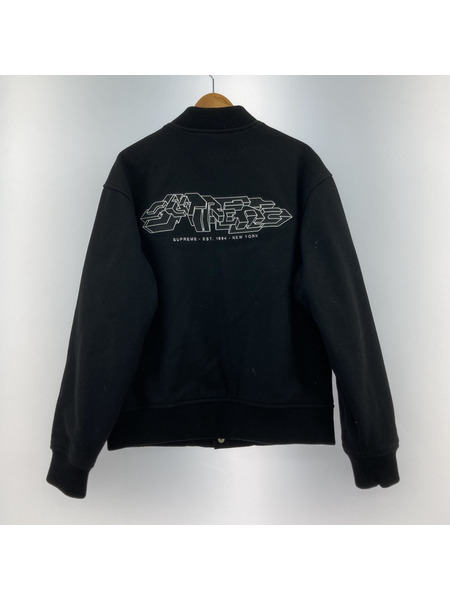 Supreme 19AW delta logo varsity jacket BLK M