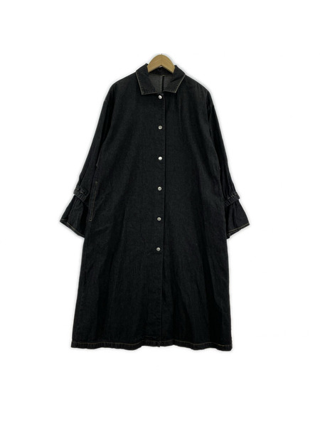 AS as know as 長袖ワンピース as know as de base バックチュールデニムワンピース