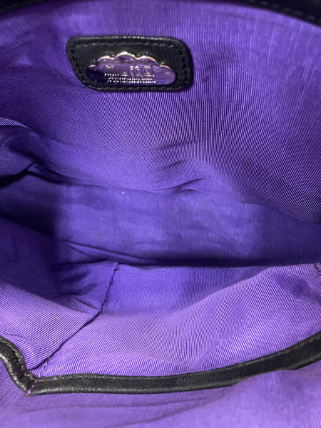 muta 8 スパンコール レザーハンドバッグ ブラック