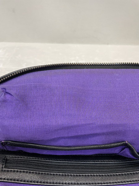 muta 8 スパンコール レザーハンドバッグ ブラック