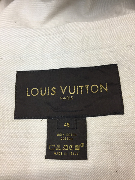 LOUIS VUITTON/コットンツイル/ジップポケット/カバーオール/48/生成り