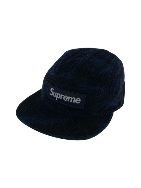 Supreme 19AW Camo Corduroy Camp Cap Navy Camo コーデュロイキャップ