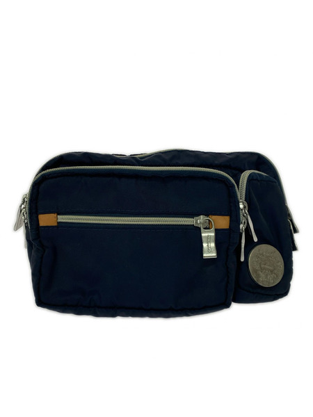 Orobianco ショルダーバッグ ナイロン レザー ブルー