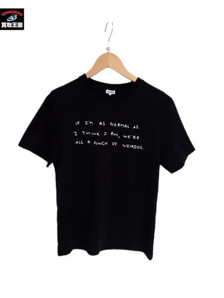 LOEWE/ロゴ/Tシャツ 黒