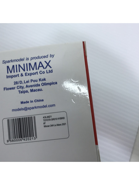 Spark 1/43 トヨタ GR010 ハイブリッド 24h 優勝 ル・マン 2021
