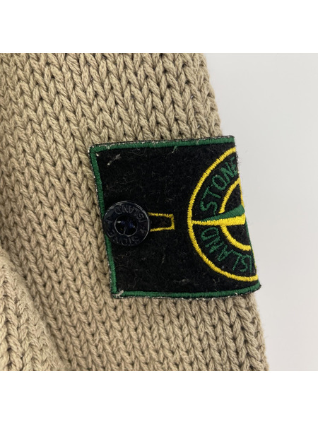 STONE ISLAND Vネックコットンニット L ベージュ