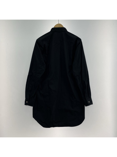 COMME des GARCONS 長袖シャツ HOMME PLUS コットンロングシャツ XS  ブラック
