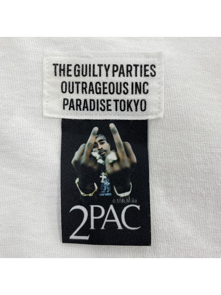 WACKO MARIA 半袖Tシャツ・カットソー 23SS 2PAC グラフィック TEE 白 (XL)
