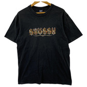 OLD STUSSY 紺タグ USA製 Tシャツ (M) (黒)