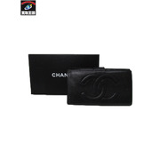 CHANEL/キャビアスキン/長財布/ココマーク/がま口