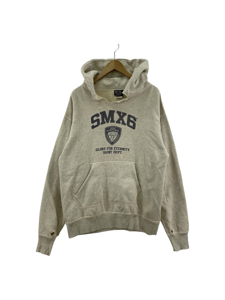 SAINT MICHAEL/SAINT ACADEMY/POパーカー/GRY/L