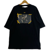 OFF-WHITE 半袖Tシャツ・カットソー PERMANENT/BLACK x YELLOW