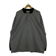 COOTIE ポロシャツ PRODUCTIONS SUPIMA BORDER OVERSIZED L/S