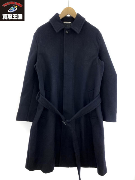 AURALEE BEAVER MELTON SOUTIEN COLLAR COAT  ネイビー