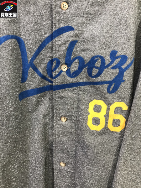 Keboz×Freak's Store/ベースボールシャツ/GRY/L/グレー/ケボズ×フリークスストア