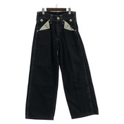 KOOKY ZOO JUVENILE HOPPY PANTS WASHED ブラックワイドデニムパンツ 1