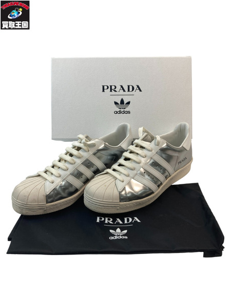 PRADA adidas プラダ アディダスコラボ FX4546 Superstar Silver Metallic 28.0cm スーパースター シルバーメタリック