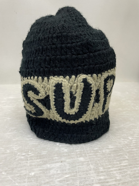 Supreme 25SS Crochet Logo Beanie クロシェットロゴビーニー ブラック×ベージュ