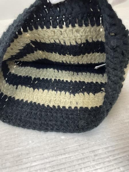 Supreme 25SS Crochet Logo Beanie クロシェットロゴビーニー ブラック×ベージュ