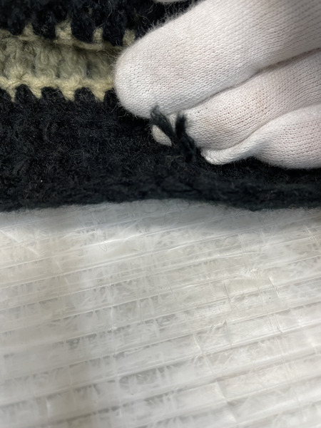 Supreme 25SS Crochet Logo Beanie クロシェットロゴビーニー ブラック×ベージュ