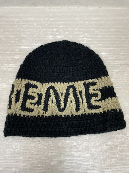 Supreme 25SS Crochet Logo Beanie クロシェットロゴビーニー ブラック×ベージュ
