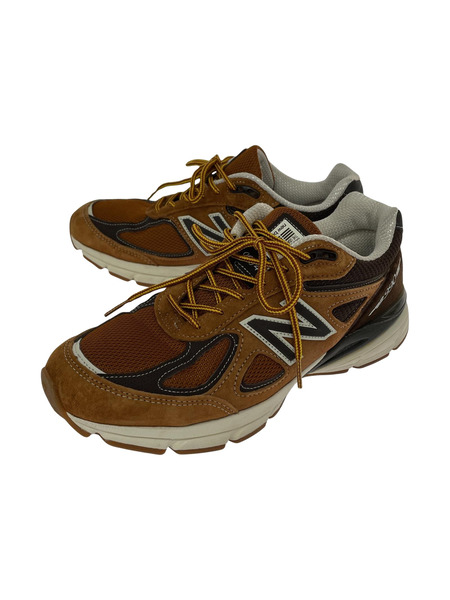 NEW BALANCE×LLbean USA製 M990LL4 スニーカー 茶 (26.5)