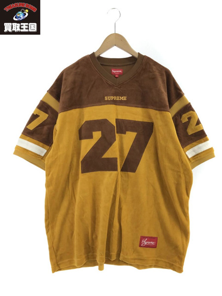 Tシャツ/カットソー(半袖/袖なし)supreme velour football jersey