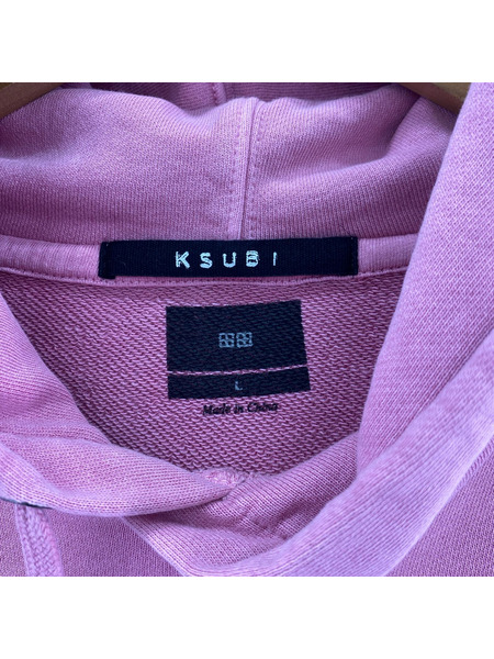 Ksubi Autograph Biggie Hoodie in Pink MFA23FL001 (L)