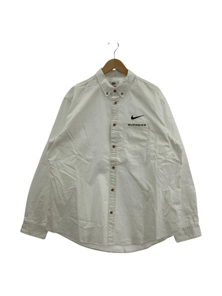 NIKE×Supreme 21ss cotton twill shirt[値下]