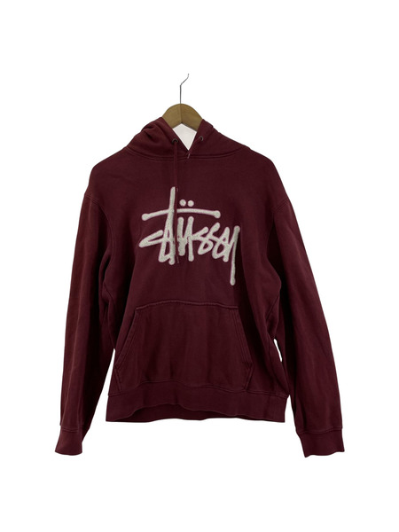 STUSSY ワッペンパーカー 赤系 S[値下]