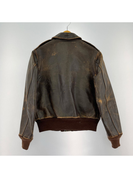 REAL McCOY'S レザージャケット A-2 フライトジャケット ブラウン No30-1415 38