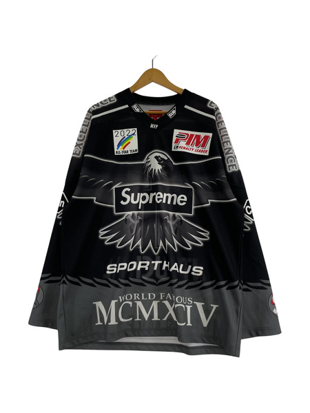 Supreme Eagle Hockey Jersey 黒 (L)