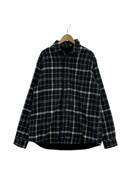 FOURTHIRTY L/S BOA LINER CHECK SHIRTS BLK