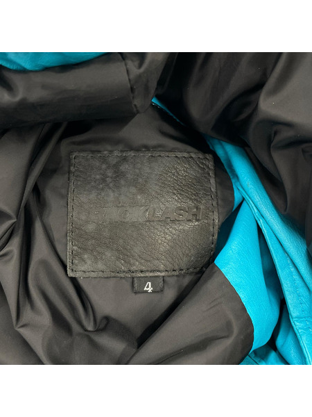 ISAMUKATAYAMA BACKLASH ダウンジャケット カンガルーレザーダウンジャケット (4) 青