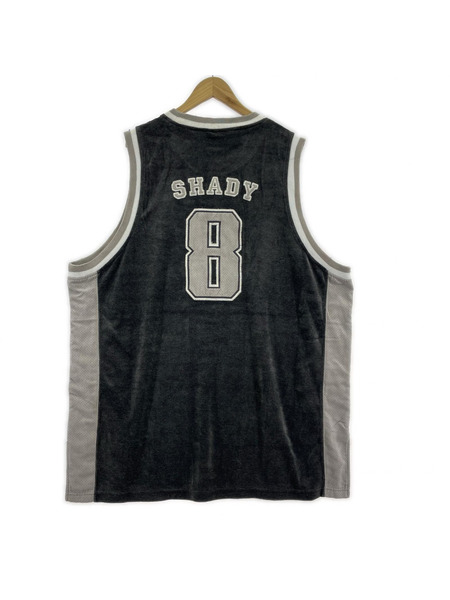 タンクトップ SHADY 3XL ベロア素材 ゲームシャツ グレー