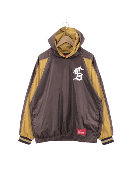 Supreme HOODED WARM UP PULLOVER BROWN SIZE:S