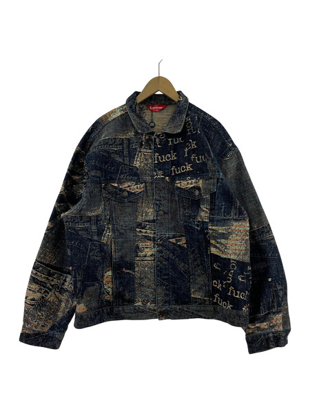 Supreme Archive Denim Jacquard Trucker Jacket (XL)