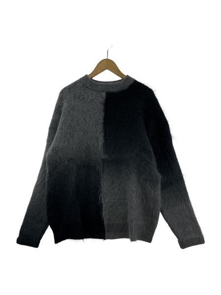 UNUSED/GRADATION MOHAIR PULLOVER/2/グレー