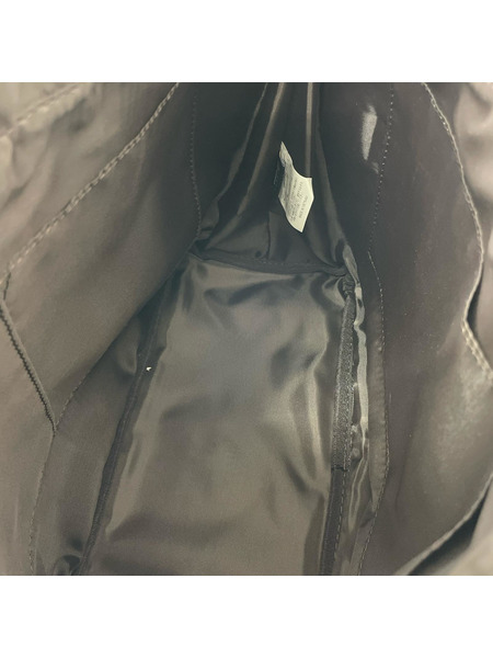 ハンドバッグ HARVESTLABEL 髭 レザー トートバッグ BLK