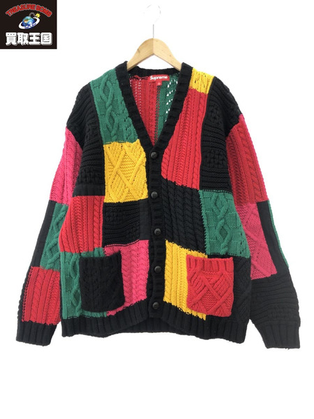 Supreme 23AW Patchwork Cable Knit Cardigan L マルチ[値下]｜商品