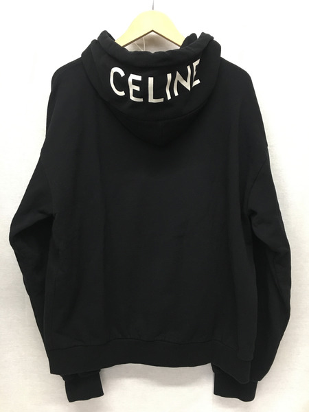 CELINE ロゴ ルーズ フーディ (XXL) 2Y497670Q ブラック